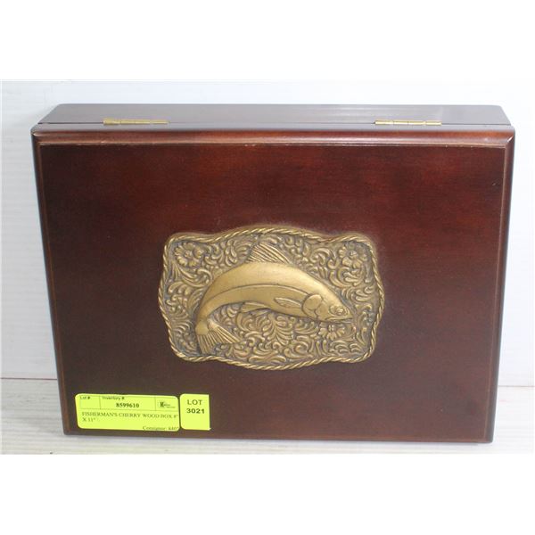 FISHERMAN'S CHERRY WOOD BOX 8" X 11"