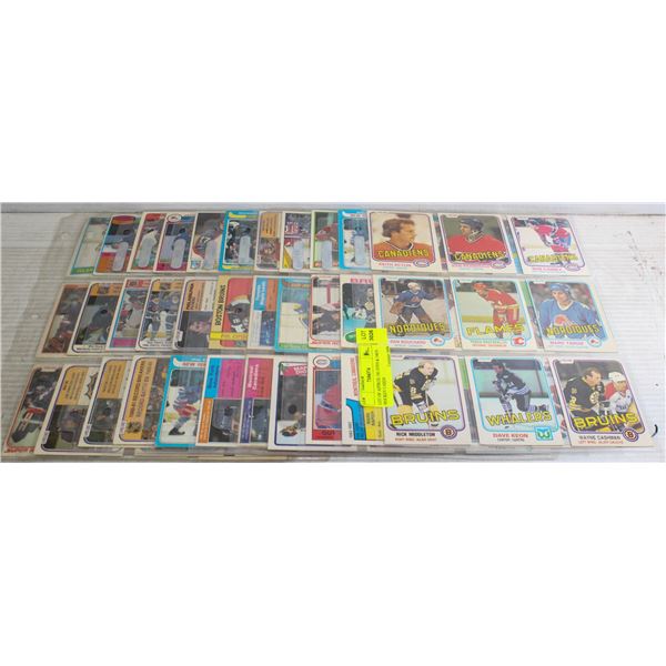 LOT OF APPROX 100 1970'S & 1980'S HOCKEY CARDS