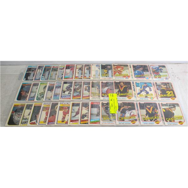 LOT OF APPROX 100 1970'S & 1980'S HOCKEY CARDS