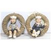 Image 1 : 2 VINTAGE SAILOR KIDS WALL HANGERS