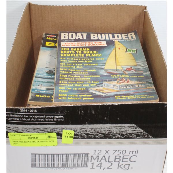 VINTAGE BOAT MAGAZINES - BOX LOT