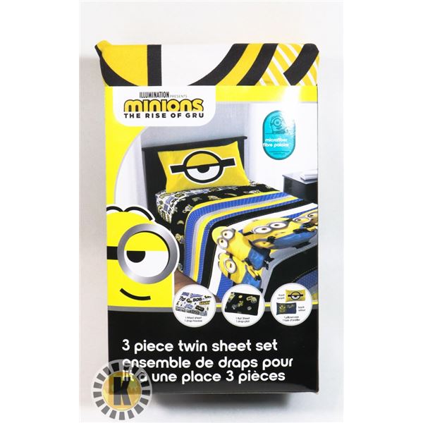 NEW MINIONS 3PC TWIN SHEET SET