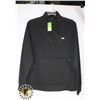 NEW MEN'S LARGE BLACK LONG SLEEVE PULLOVER.