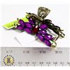 NEW VINTAGE STYLE LARGE HAIR CLIP PURPLE