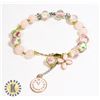 NEW BEADED FLOWER CHARM BRACELET