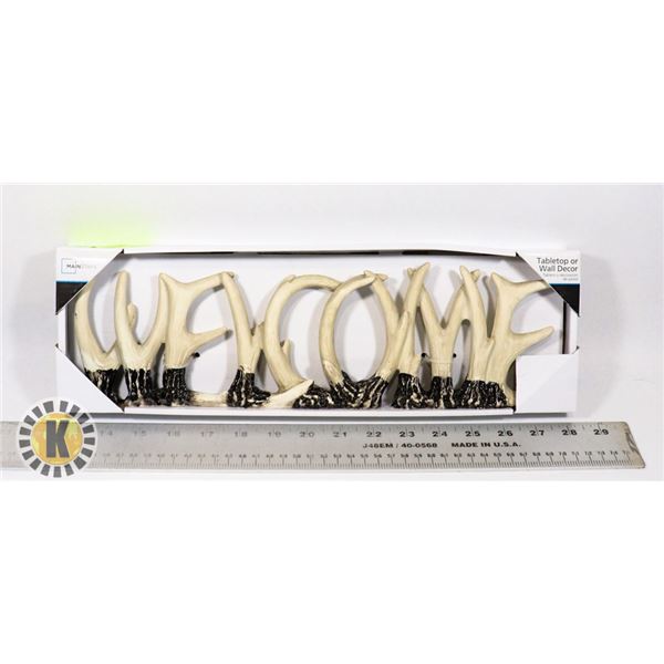 NEW WELCOME FAUX  ANTLERS