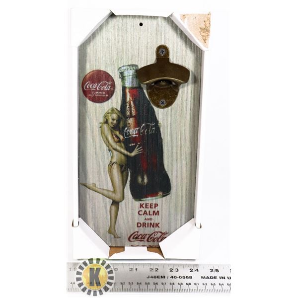 NEW COCA-COLA VINTAGE LOOK BOTTLE OPENER PLAQUE