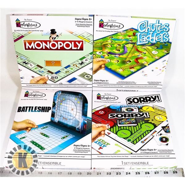 LOT OF 4 NEW COLORFORMS GAMES