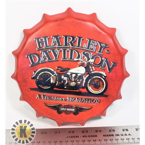 NEW 8" BOTTLE METAL BOTTLE CAP HARLEY DAVIDSON AR