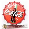 NEW 8" BOTTLE METAL BOTTLE CAP COCA-COLA ART