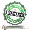 NEW 8" BOTTLE METAL BOTTLE CAP HEINEKEN ART