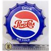 NEW 8" BOTTLE METAL BOTTLE CAP PEPSI-COLA