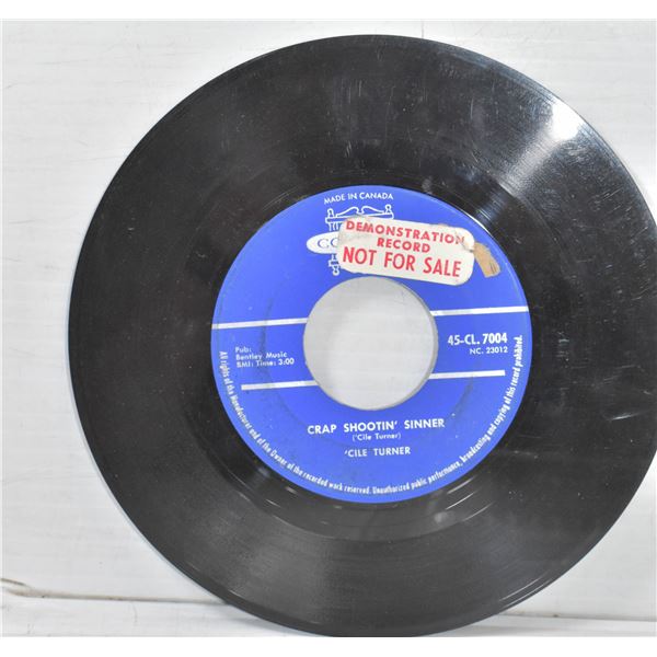 VINTAGE DEMO 45 RECORD