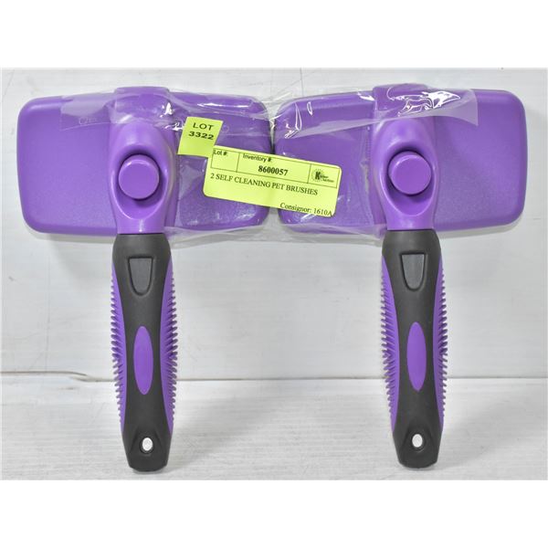 2 SELF CLEANING PET BRUSHES