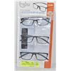 FOSTER GRANT READING GLASSES-3 PACK +1.25
