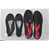 2 PAIRS NEW SLIPPERS MENS SIZE L & LADIES BLACK