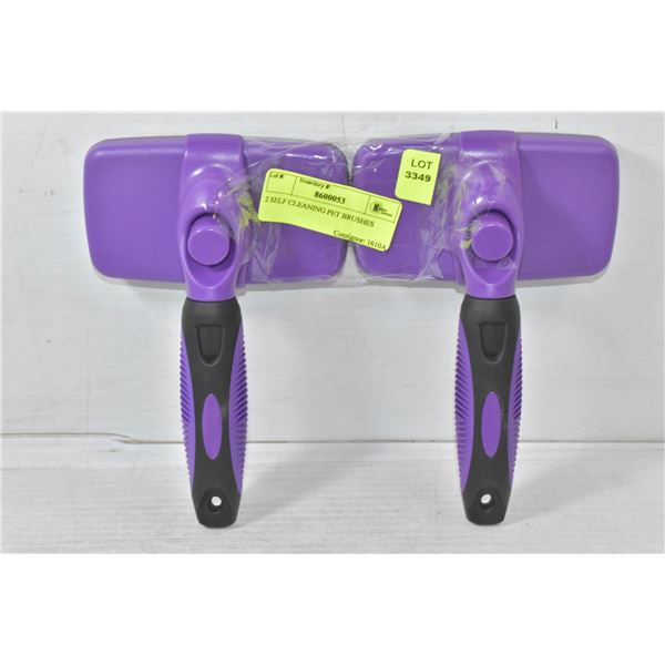 2 SELF CLEANING PET BRUSHES