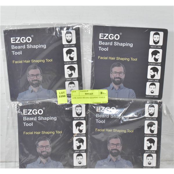 4 PK EZGO BEARD SHAPING TOOLS