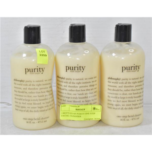 3 BOTTLES OF PURITY ONE STEP FACIAL CLEANSER