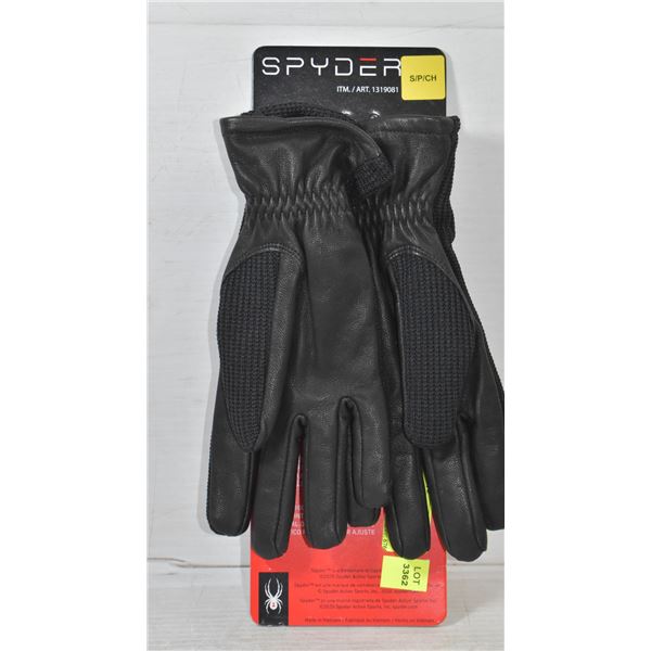 NEW SPYDER LEATHER PALM GLOVES SIZE: S