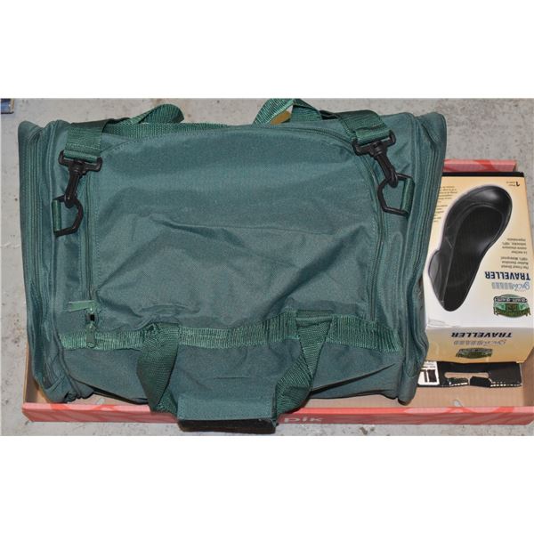 NEW CARRY ON BAG -5 ZIPPERS AREAS,SNOWGUARD SHOE