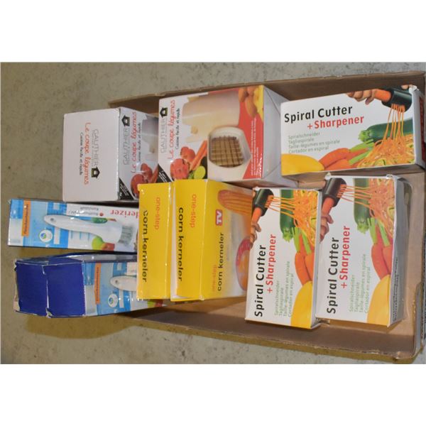 FLAT OF KITCHEN GADGETS