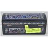 DARK BLUE LAQUERED MEXICAN FOLK ART BOX