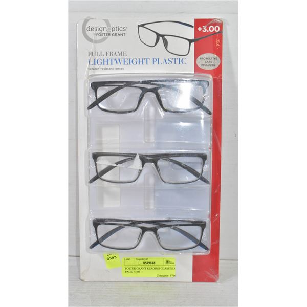 FOSTER GRANT READING GLASSES 3 PACK +3.00
