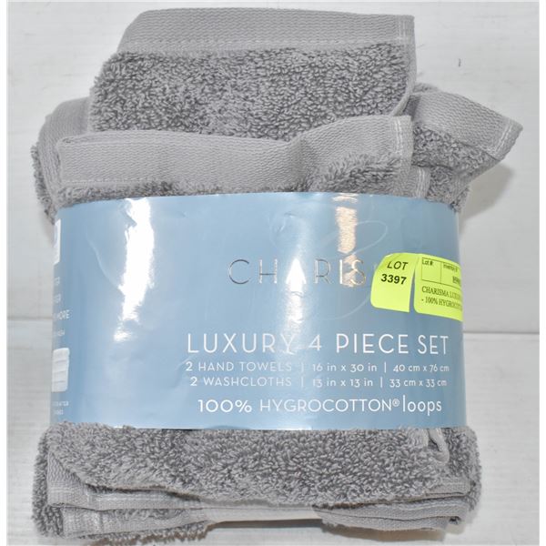 CHARISMA LUXURY 4PC TOWEL SET - 100% HYGROCOTTON