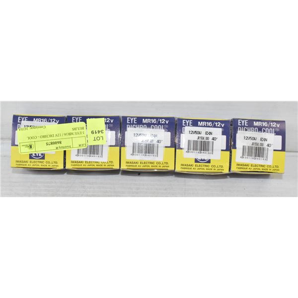 5 EYE MR16 / 12V DICHRO - COOL BULBS