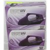 PAIR OF PURPLE STEAMPLY TRAVEL STEAMERS