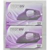 PAIR OF PURPLE STEAMPLY TRAVEL STEAMERS