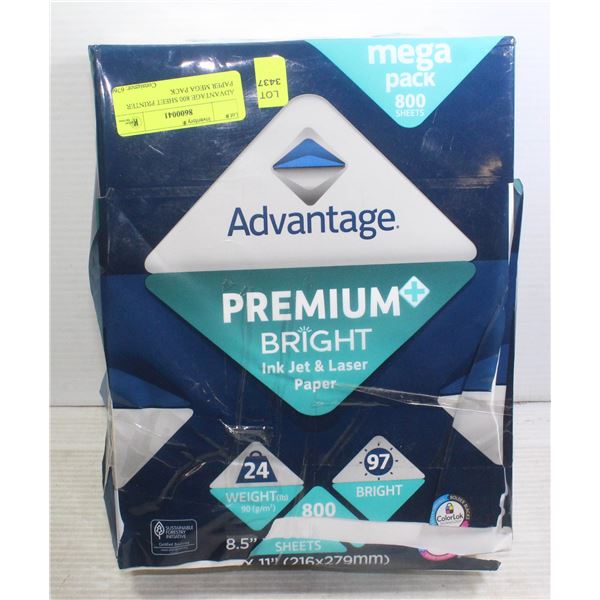 ADVANTAGE 800 SHEET PRINTER PAPER MEGA PACK