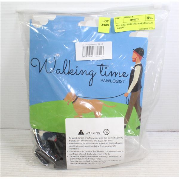 WALKING TIME DOG HARNESS SIZE X-SMALL