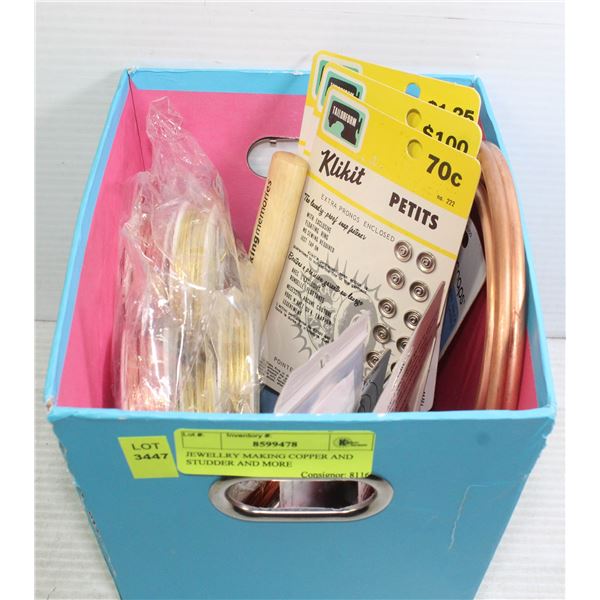 JEWELLRY MAKING COPPER AND STUDDER AND MORE