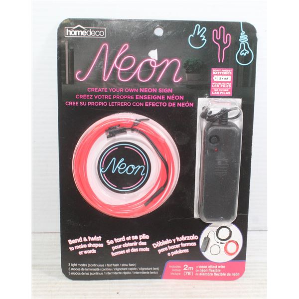 NEW HOME DECO CREATE YOUR OWN NEON SIGN KIT