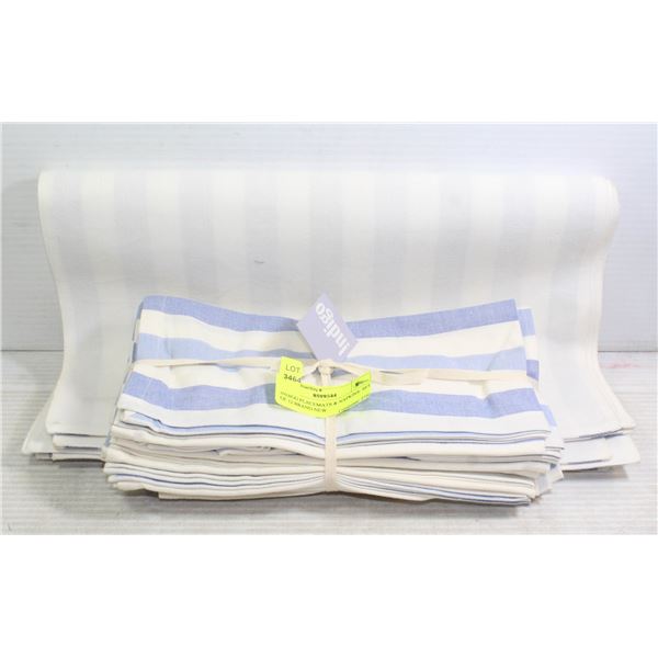 INDIGO PLACEMATS & NAPKINS- SET OF 12 BRAND NEW