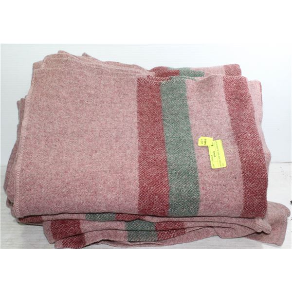ANTIQUE SHIP WOOL BLANKETS SET OF 3