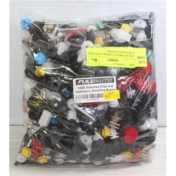 1000 AUTOBODY CLIPS & FASTENERS & DETAILING RAZORS