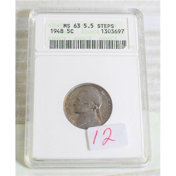 1948 USA FIVE CENT (MS63-5.5)