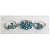 Image 1 : LOT OF 3 TURQUOISE STONS WOMEN ENGAGEMENT RINGS