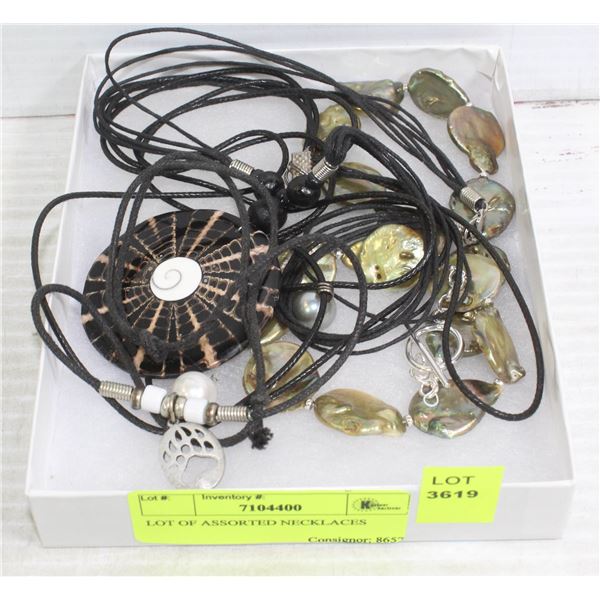 LOT OF ASSORTED NECKLACES