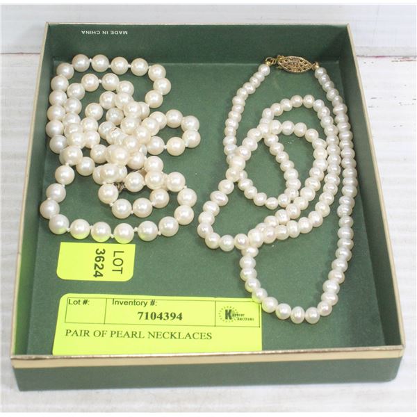 PAIR OF PEARL NECKLACES