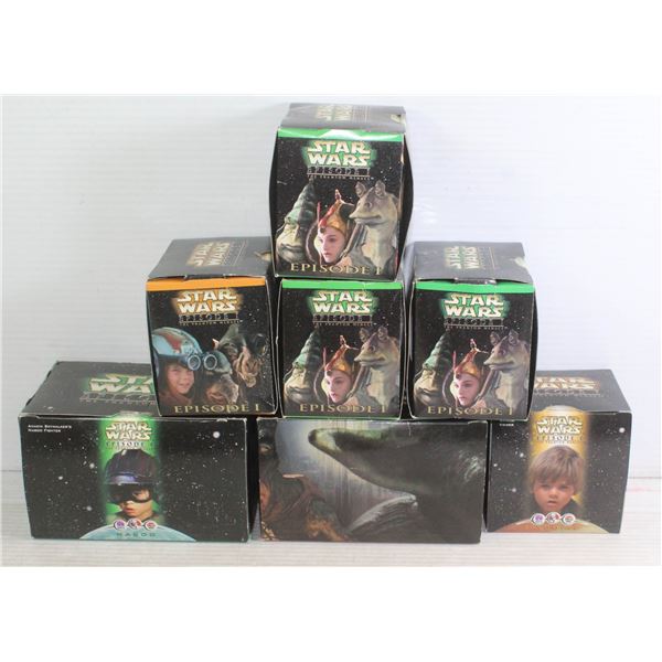 FLAT OF NEW  7  STAR WARS CHARACTERS