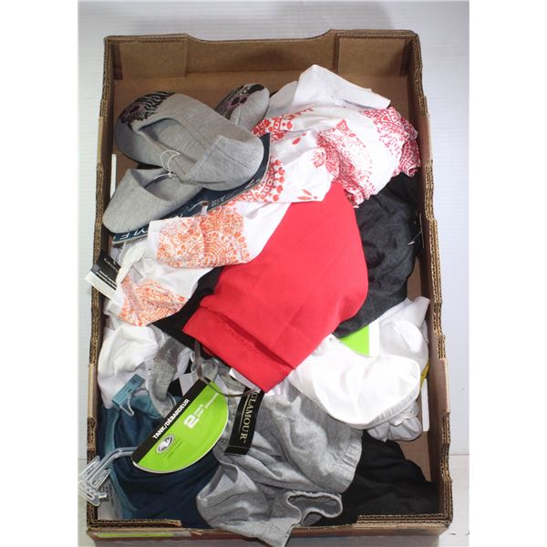 FLAT OF NEW CLOTHING APPROX. RETAIL $115.00