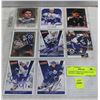 8 SIGNED TORONTO MAPLE LEAFS HOCKEY CARDS NHL