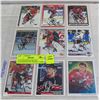9 AUTOGRAPHED CHICAGO BLACKHAWKS NHL HOCKEY CARDS