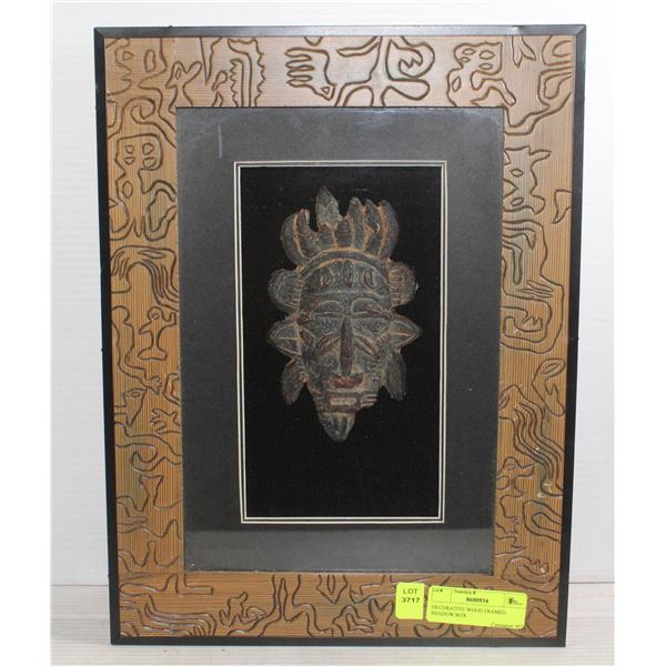 DECORATIVE WOOD FRAMED SHADOW BOX