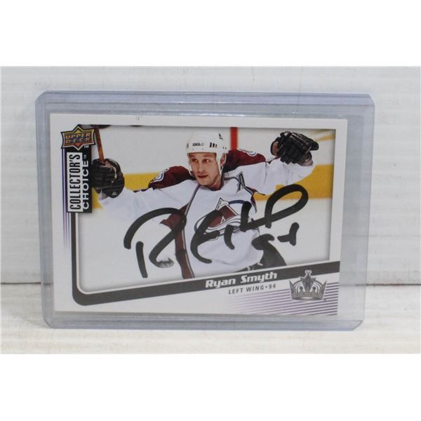 RYAN SMYTH SIGNED LOS ANGELES KINGS HOCKEY CARD