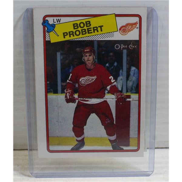BOB PROBERT 1988 DETROIT RED WINGS ROOKIE CARD